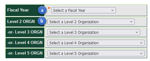 Cognos Parameter options