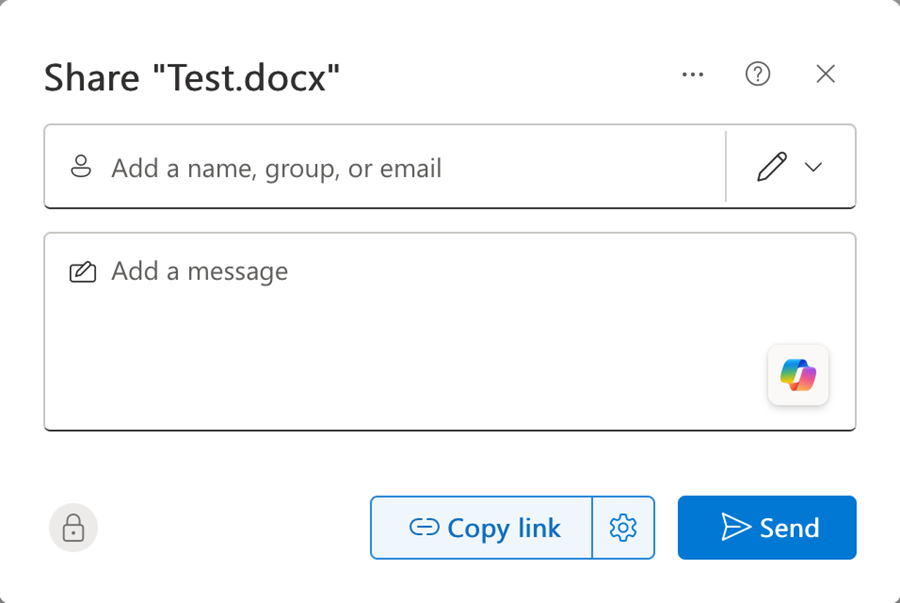 share dialogue in OneDrive