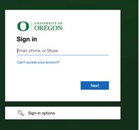 UO Microsoft Authenticator prompt