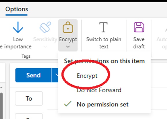 Encrypt option