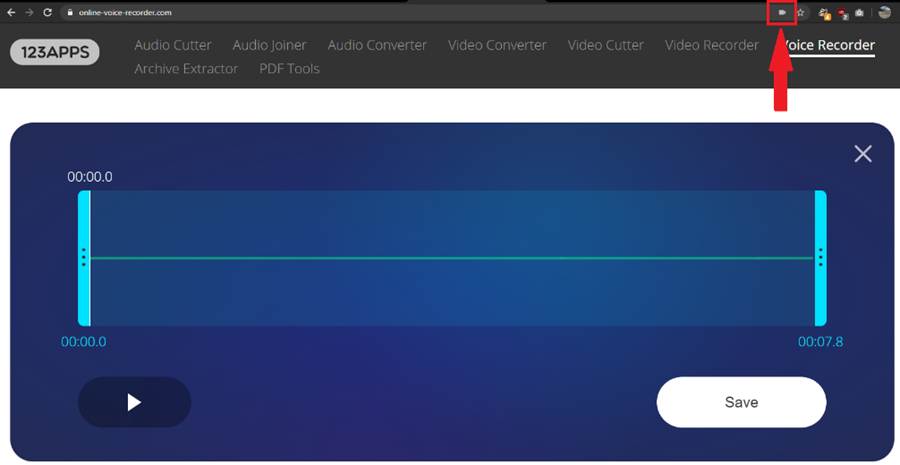 Chrome device allowance icon highlighted
