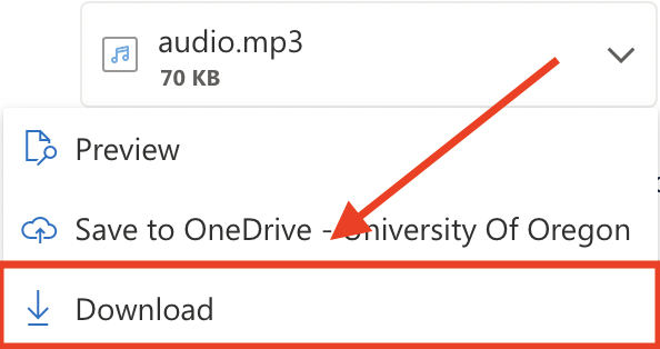 Select the Download option