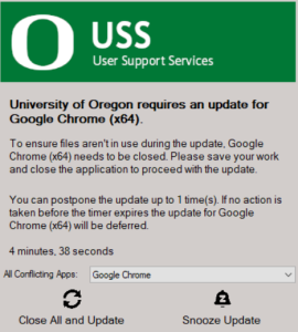 Example of Update Screen for Automatic Applications Example of Update Screen for Automatic Applications