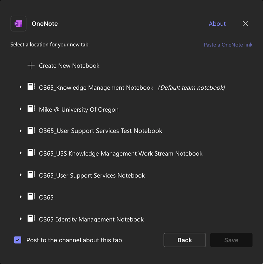 Select a new location for your new tab