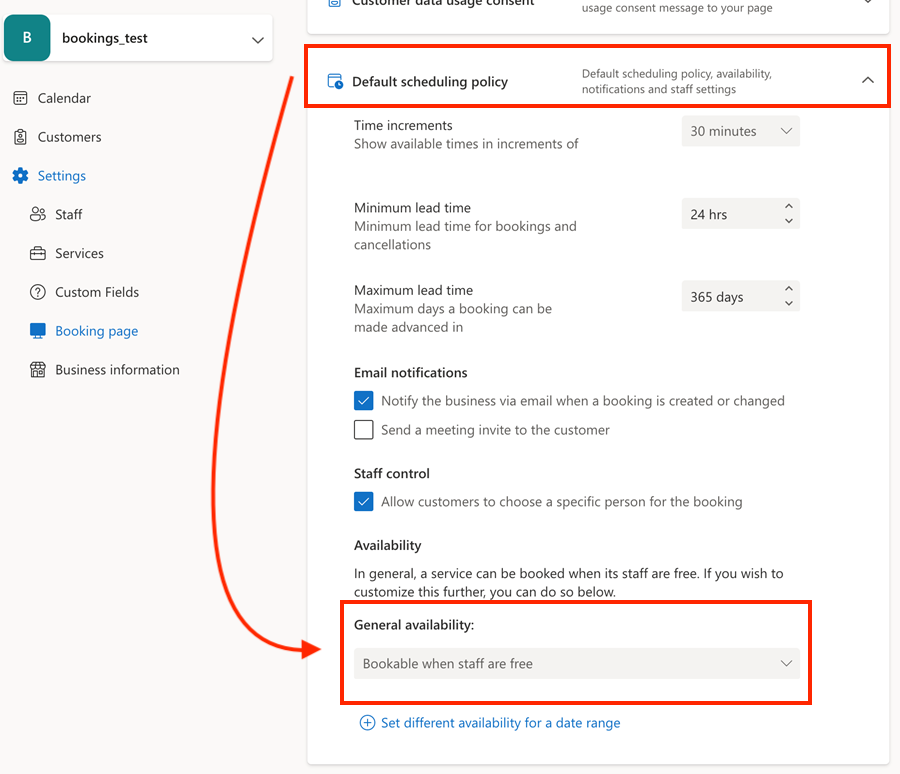 Default Scheduling Policy > Availability
