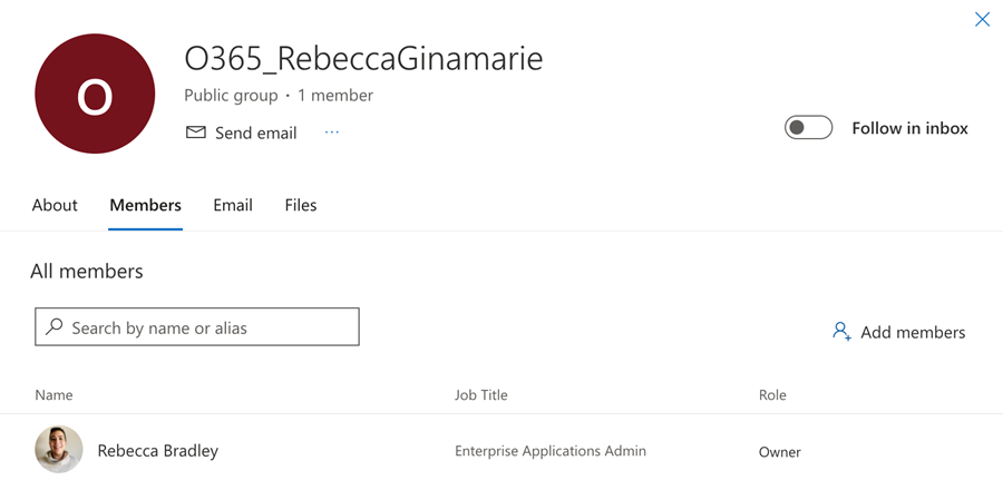 Select the Members tab to add members