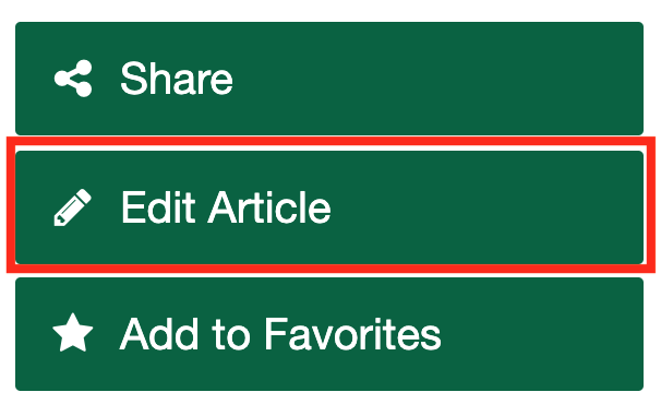 The Article Options pane with Edit Article highlighted