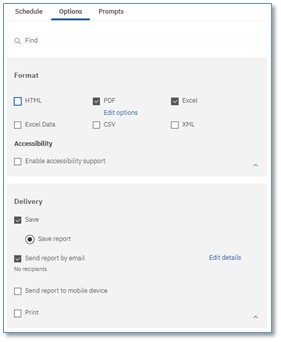 Options tab