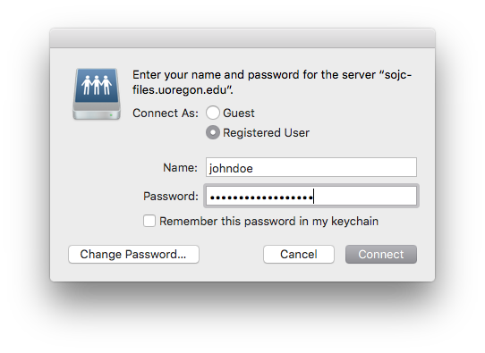 Name and Password