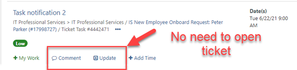 My Work Task Update