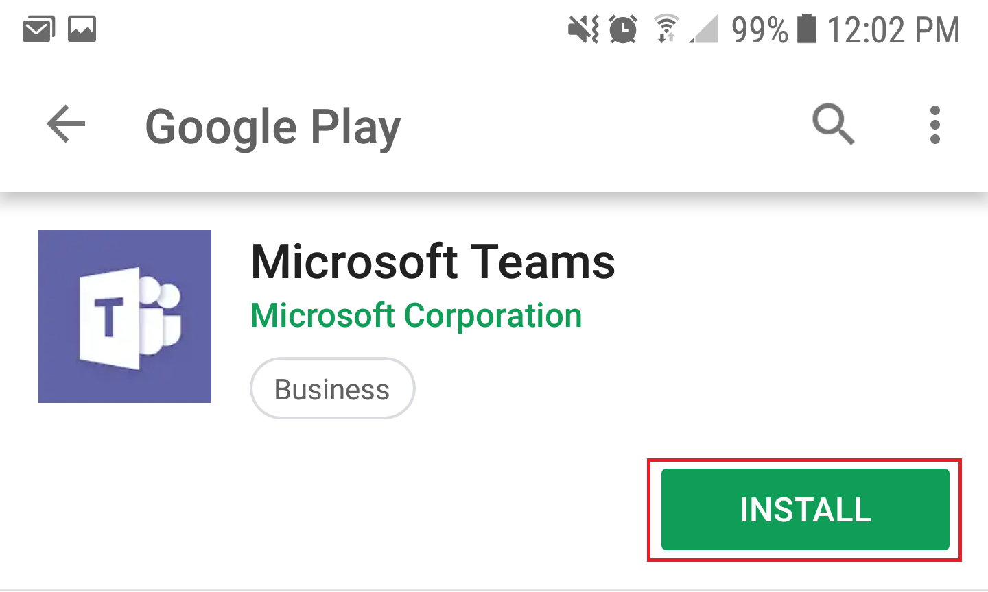 Click the Install button in App Store