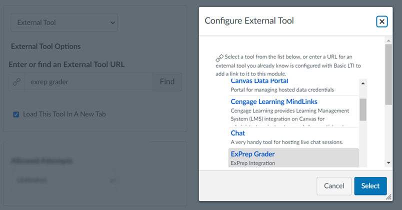 Add ExPrep Grader to Submission Type