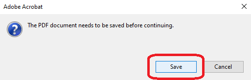 Save prompt