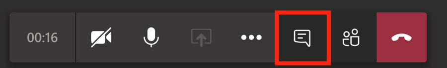 Click the Chat Transcript button to view the chat transcript in a panel on the right-hand side of the window