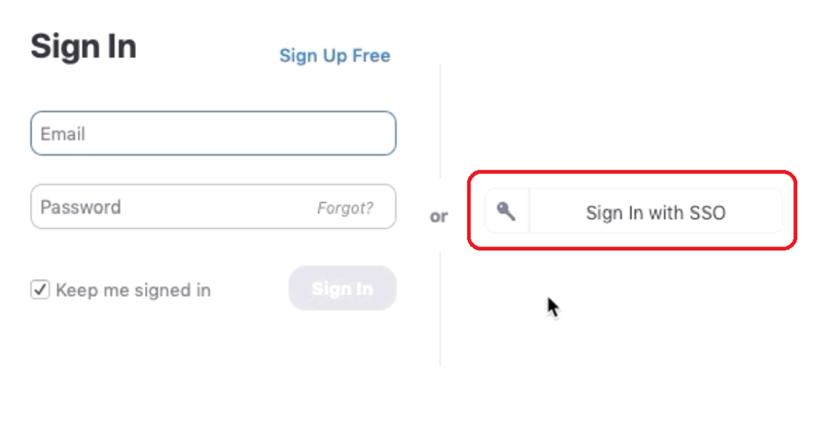 Sign into the Desktop application using the "SSO" option.