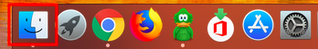 Select "Finder" on the far left side of the application bar