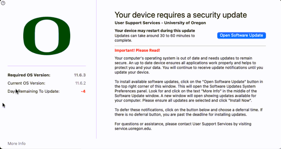 UO Software Update Prompt UO Software Update Prompt