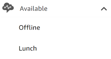 AWS Connect Status menu