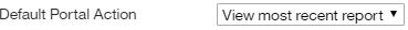 Default portal action option