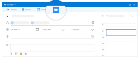 Zoom icon highlighted when composing a meeting invitation