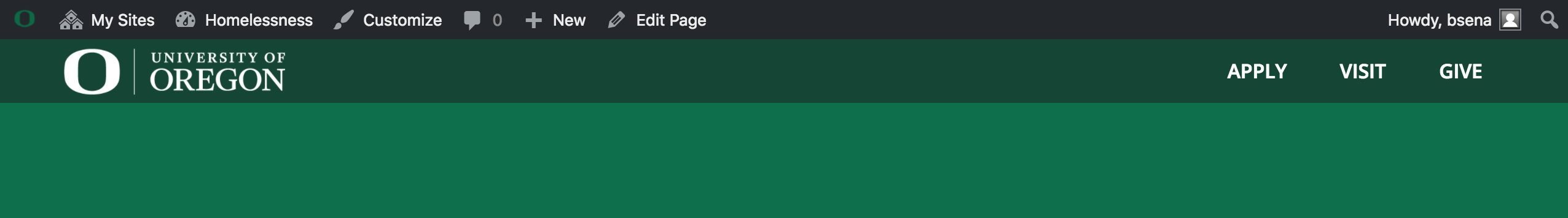 Default Banner example